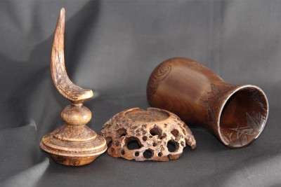 Sculpture tournée en bois