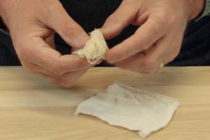 Préparation d'un tampon applicateur