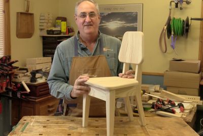 Petite chaise - Assemblages à goujons