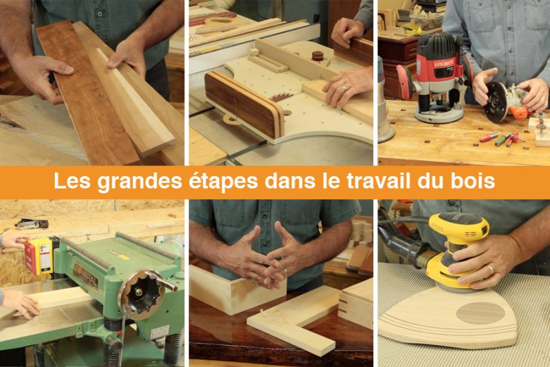 Les grandes étapes dans le travail du bois