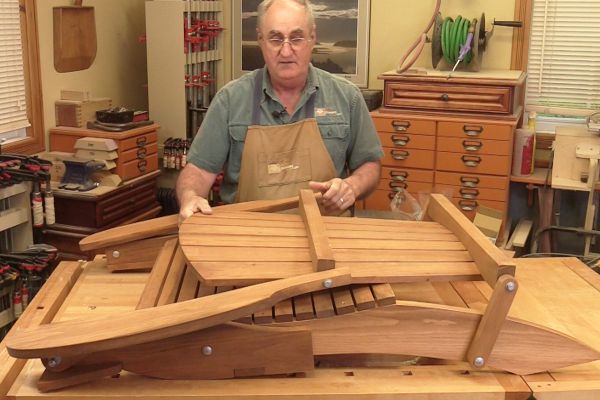 Fauteuil de style Adirondack plié