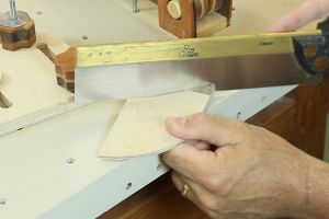 Référence pour l'angle du couteau