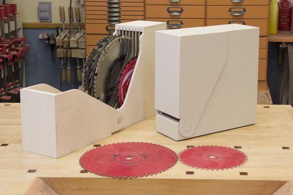 Boîte pour lames de banc de scie