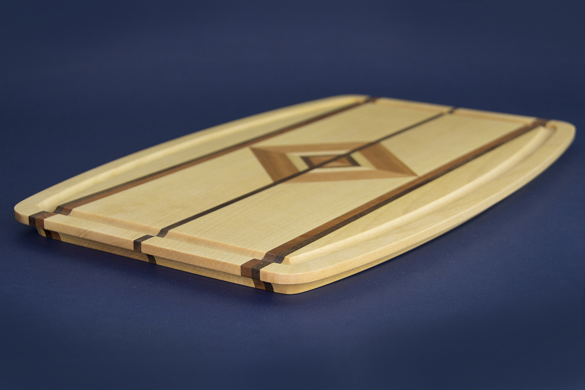 Détail du coin de la planche de service