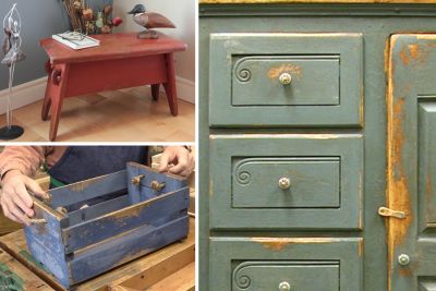 Faux fini antique à la peinture de lait