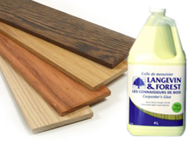 Ensemble de bois et colle